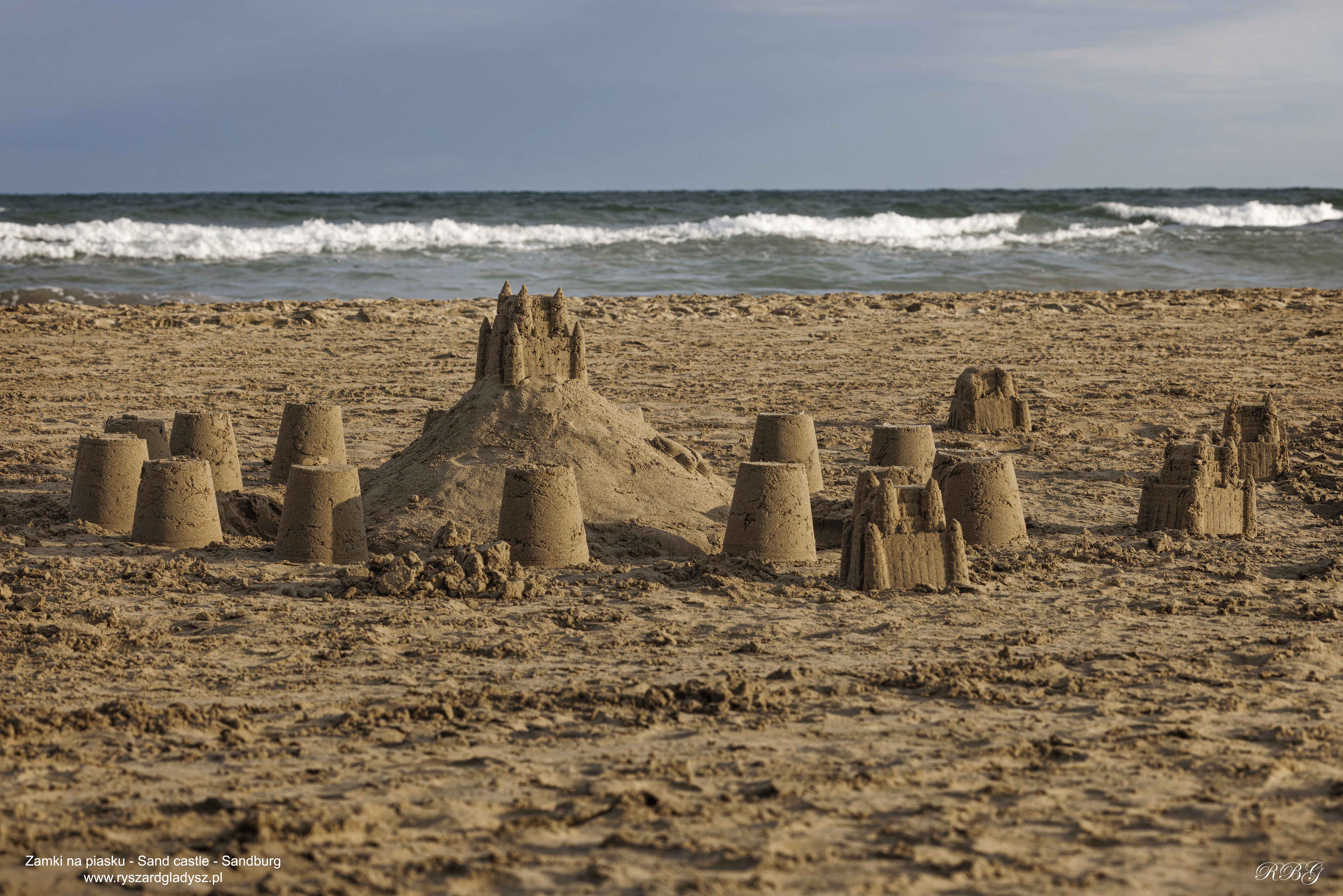 Zamki na piasku,  Sand castle, Sandburg